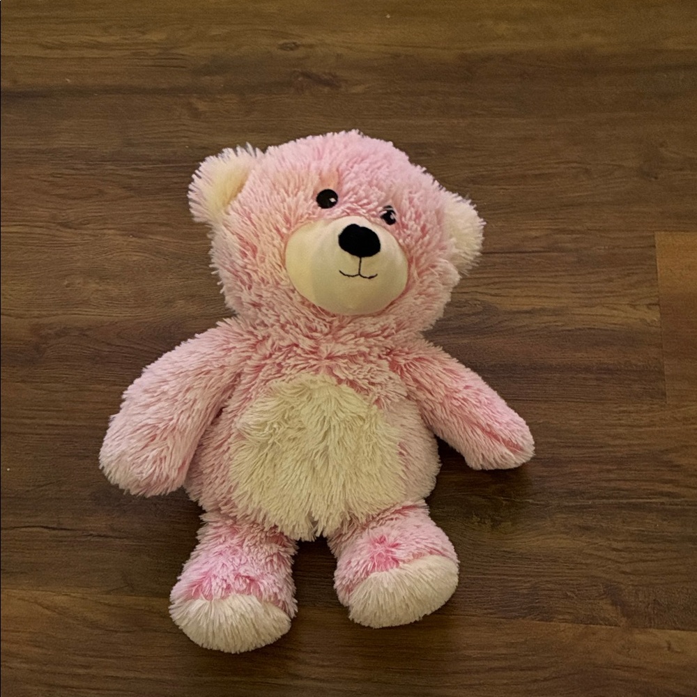Adorable Pink and Cream Stuffed Bear